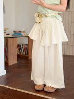 【100-170cm】パンツ 女の子 おしゃれ フェイクレイヤード - 画像 (3)