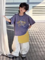 【100-150cm】Tシャツ 夏新作 ランドネック 半袖 プリント - 画像 (6)