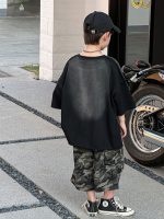【90-150cm】半袖Ｔシャツorパンツ 男の子 カモフラ トレンド - 画像 (5)