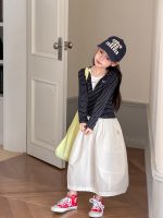 【100-160cm】アウター 女の子 ボーダー フード付き カジュアル - 画像 (3)