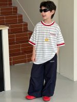 【90-160cm】半袖Ｔシャツ 男の子 コンビカラー ボーダー柄 - 画像 (4)