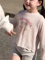 【90-150cm】Ｔシャツ 女の子 ボーダー柄 ルーズ おしゃれ - 画像 (5)