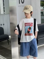 【100-150cm】Tシャツ プリント 夏新作 男の子