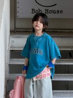 【100-150cm】Tシャツ 切り替え Vネック 半袖 - 画像 (2)