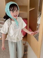 【90-140cm】半袖Ｔシャツ 女の子 フリル アップリケ
