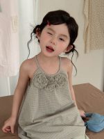 【90-140cm】ワンピース 女の子 フラワー チェック柄 おしゃれ - 画像 (5)