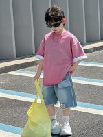 【90-140cm】半袖Ｔシャツorショートパンツ 男の子 デニム トレンド - 画像 (2)