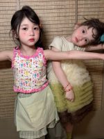 【90-150cm】ワンピース 女の子 ガーリー チュール 切り替え - 画像 (5)