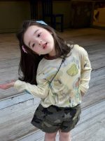 【90-150cm】トップスorショートパンツ 女の子 落青き カモフラ - 画像 (4)