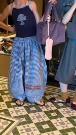 【90-150cm】ベスト or パンツ 女の子 カートゥーン チェック柄 - 画像 (7)