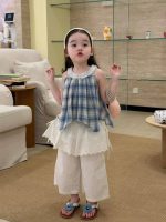 【80-130cm】トップスorスカート 女の子 チェック柄 ホルターネック - 画像 (4)