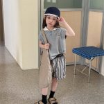 【80-130cm】半袖Ｔシャツ 女の子 POLOネック 韓国風 - 画像 (3)