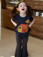 【90-150cm】半袖Ｔシャツorパンツ 女の子 カートゥーン フリル - 画像 (3)