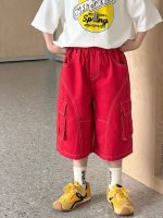 【90-160cm】ショートパンツ 男の子 ワイドレッグ カーゴパンツ