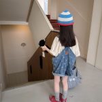 【80-130cm】ショートパンツ 女の子 デニム 星 オーバーオール - 画像 (4)