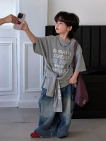 【100-150cm】Tシャツ デザイン感 半袖 ファッション - 画像 (4)