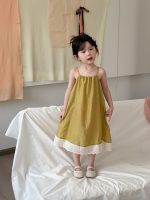 【90-140cm】ワンピース 女の子 レース 切り替え