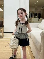 【80-130cm】ベストorパンツorアウター 女の子 ウサギ ファッション - 画像 (2)