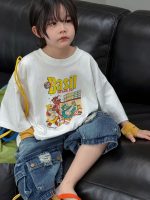 【100-150cm】Tシャツ ラウンドネック 半袖 プリント カジュアル - 画像 (5)