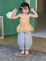 【90-140cm】キャミソール 女の子 チェック柄 背中開き おしゃれ - 画像 (4)