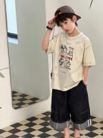 【100-160cm】半袖Tシャツ キッズ カートゥーン グラフィティプリント 週末のお出かけ - 画像 (6)