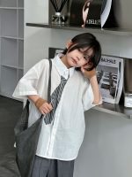 【100-150cm】シャツ ゆったり 配色 ネクタイ柄 カジュアル - 画像 (6)