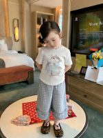 【90-150cm】Tシャツorパンツorセットアップ 女の子 チェック柄 シンプル - 画像 (6)