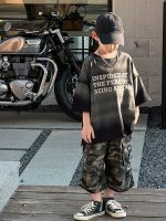 【90-150cm】半袖Ｔシャツorパンツ 男の子 カモフラ トレンド - 画像 (4)