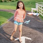 【90-140cm】水着 フリル リボン付き かわいい スイムウェア - 画像 (5)