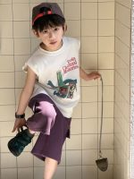 【100-160cm】ノースリーブTシャツ キッズ かわいいカートゥーン柄  動きやすさ抜群 - 画像 (4)