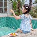 【90-130cm】水着 帽子付き フリル キュート スイムウェア - 画像 (9)