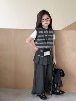 【100-170cm】ベスト 女の子 ニット ボーダー レイヤードしやすい - 画像 (3)