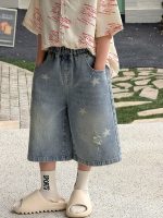 【90-160cm】ショートパンツ 男の子 デニム 柔らかい - 画像 (3)