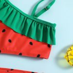 【80-130cm】水着 フルーツ柄フリル かわいい スイムウェア - 画像 (6)