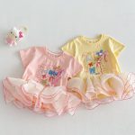 【73-120cm】半袖Ｔシャツ ベビー チュール フリル プリント