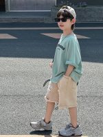 【90-130cm】半袖Ｔシャツorショートパンツ 男の子 ダメージジーンズ トレンド - 画像 (4)