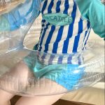 【85-155cm】水着 ストライプ 長袖 スイムウェア - 画像 (8)