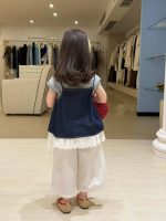 【80-130cm】半袖Ｔシャツorベストorスカート 女の子 フリル  ゆったり - 画像 (5)