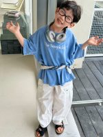 【90-160cm】半袖Ｔシャツ 男の子 ウォッシュド 英字 - 画像 (4)