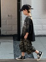 【90-150cm】半袖Ｔシャツorパンツ 男の子 カモフラ トレンド - 画像 (6)