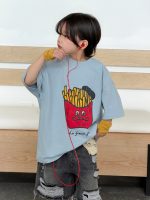 【100-150cm】Tシャツ カジュアル プリント 半袖 配色 - 画像 (2)