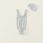 【90-140cm】水着 帽子付き ストレッチ 速乾 スイムウェア - 画像 (6)