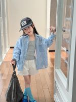 【100-170cm】シャツ 女の子 チェック柄 日焼け防止 - 画像 (5)