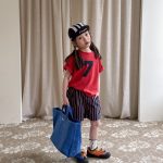 【80-130cm】ショートパンツ 女の子 ストライプ カジュアル - 画像 (4)
