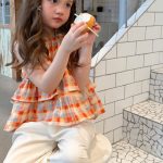 【90-140cm】ベストorパンツ 女の子 チェック柄 ホルターネック - 画像 (4)