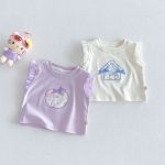 【73-120cm】タンクトップ 女の子 フリル袖 可愛い 子供服