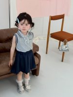 【80-140cm】セットアップ 女の子 ノースリープ プリーツ - 画像 (6)