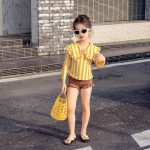 【90-140cm】水着 ストライプ フリル おしゃれ - 画像 (10)