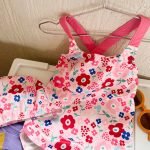 【90-140cm】水着 カラフルフラワー かわいい スイムウェア - 画像 (7)