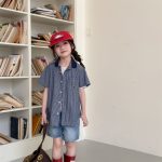 【80-130cm】半袖 シャツ 女の子 刺繍 ファッション - 画像 (5)